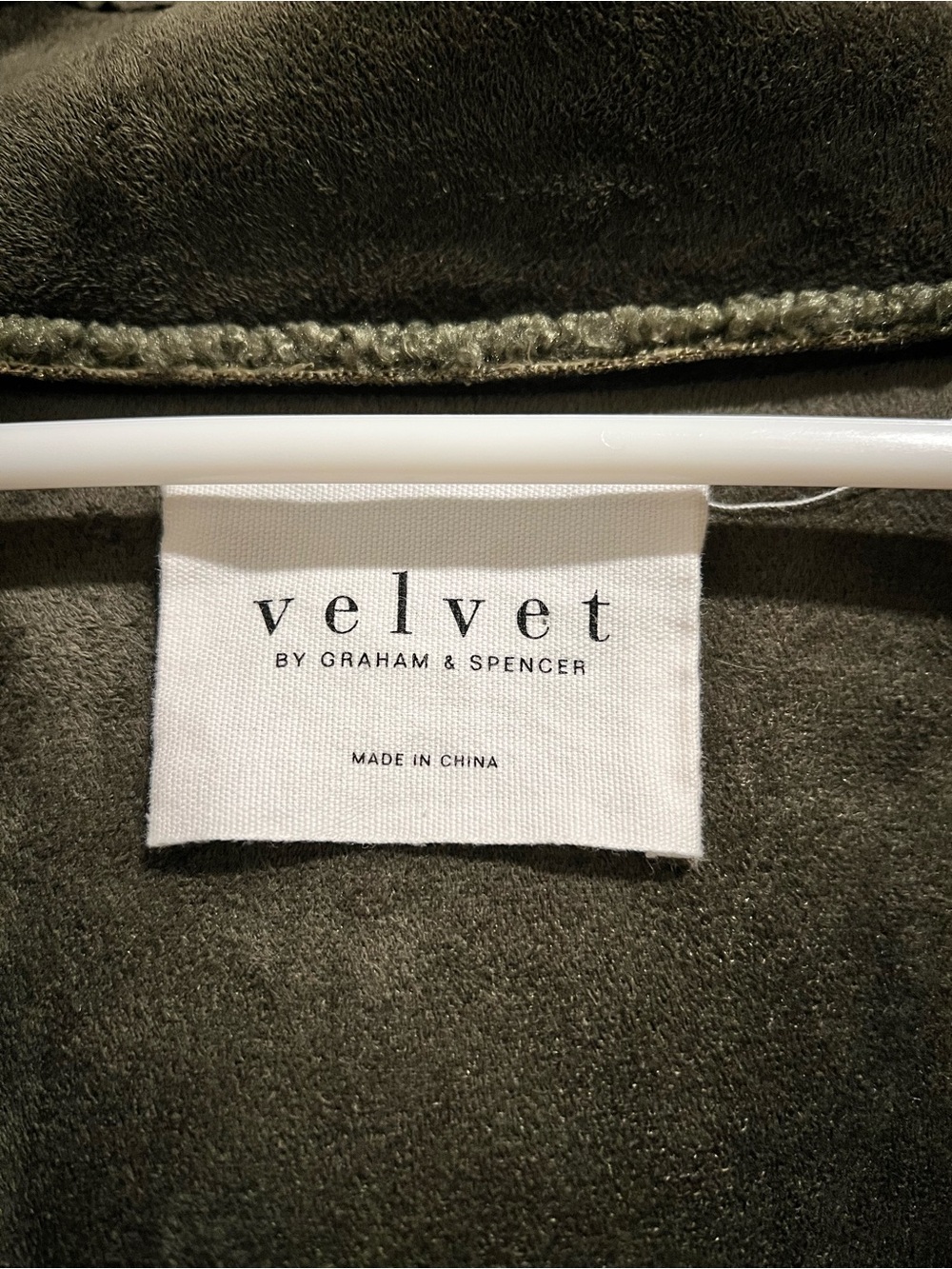 Velvet by Graham & Spencer Olive Green Teddy Sherpa Jacket - Picture 4 of 8